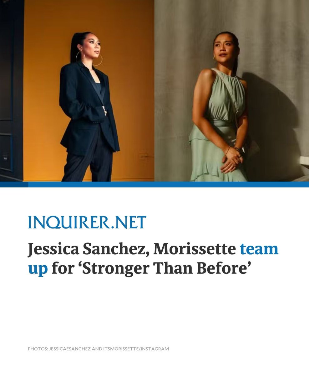 Filipino singers Jessica Sanchez and Morissette are joining forces for a brand-new collaboration, titled “Stronger Than Before,” a song about resilience and healing.

READ MORE: inqnews.net/JessicaMorisse…