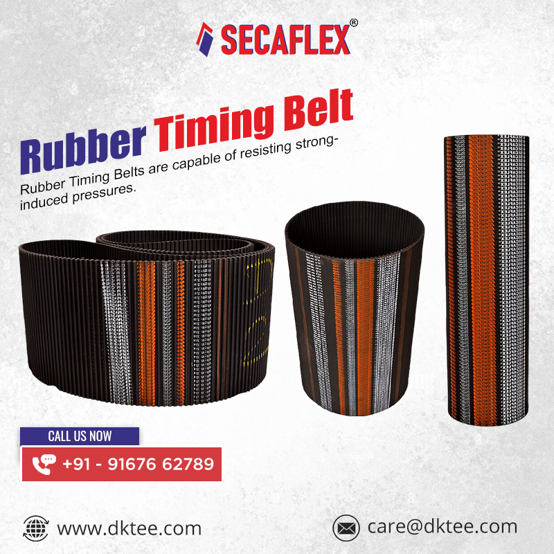 DktEngineering's tweet photo. The #RubberTimingBelts have a high load-bearing capacity and efficiency. These belts can be used at any time and location, as they do not require lubrication, making them cost-effective. 
https://t.co/HjN7cG0VE5 https://t.co/qu4EWPr7dG
