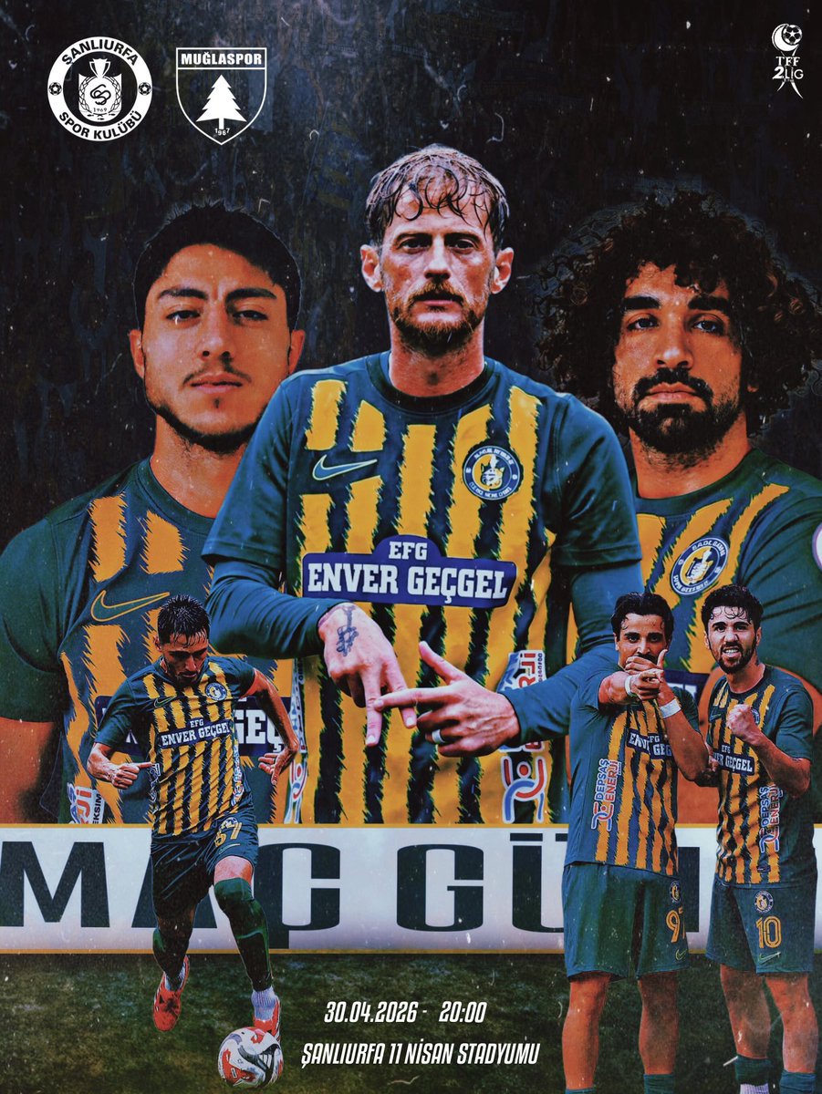Sanliurfaspor's tweet photo. 🔰 MAÇ GÜNÜ 🔰
🏆 Play Off 1. Tur İlk Karşılaşma
🆚 Muğlaspor
🗓 30 Nisan Perşembe
🕖 20.00
📍11 Nisan Stadyumu
📺Tivibu Spor
📲 #HedefNet • #ŞANvMĞL https://t.co/8FoUVzG24g