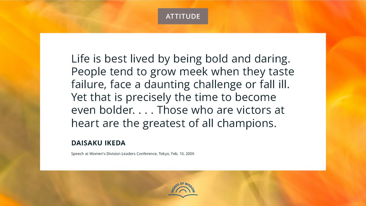 daisakuikeda_of's tweet image. Victory starts within.

Explore more quotes: daisakuikeda.org/sub/quotations…

#Attitude #DaisakuIkedaQuotes #WordsOfWisdom #PeaceThroughDialogue