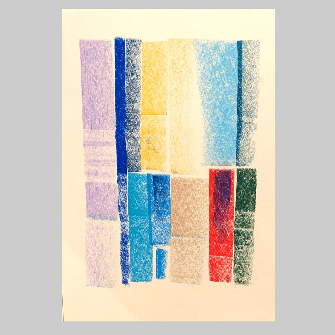 b_sallard's tweet image. "Onze heures du matin", pastel sec / dry pastel, 40 x 30 cm, 2026.  
#abstractart