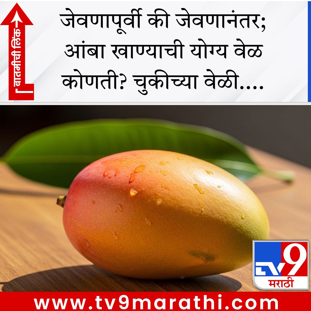 TV9Marathi's tweet image. जेवणापूर्वी की जेवणानंतर; आंबा खाण्याची योग्य वेळ कोणती? चुकीच्या वेळी खाल्लात तर नुकसान पक्कं

tv9marathi.com/photo-gallery/… #mango