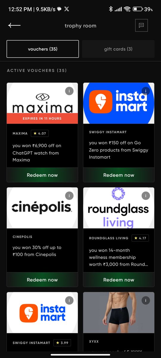 wave40k's tweet photo. Why ?? @CRED_support I'm not able to apply voucher here
Met min cart value of 300 
its Instamart and go zero offer https://t.co/QvWx3572Gh