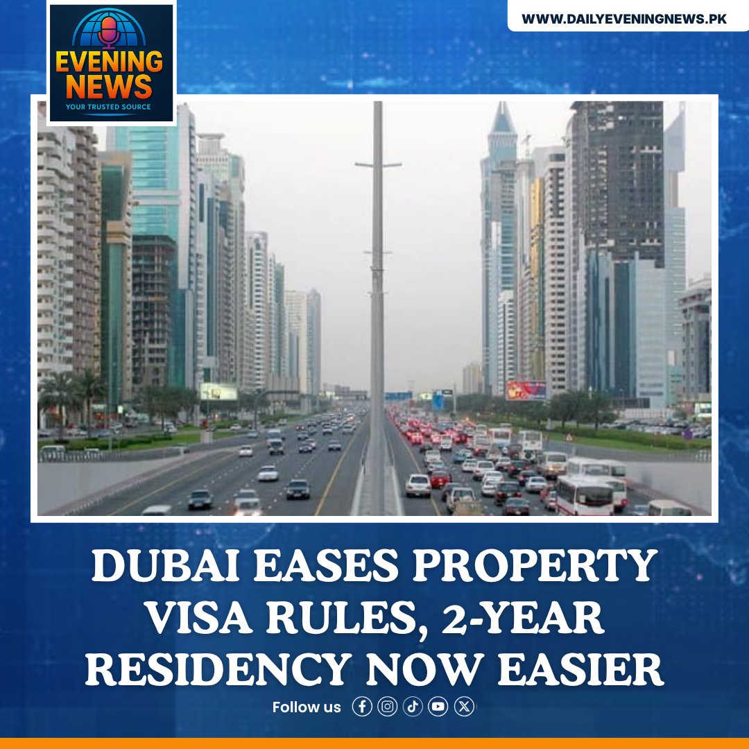 d_evening_news's tweet image. Dubai eases property visa rules — 2-year residency now easier to get.

Single owner price minimum removed. Joint ownership eligible (400K dirham share each).

10-year Golden Visa &amp;amp; 5-year retirement visa also available.

#DubaiProperty #UAEVisa #GoldenVisa #RealEstate