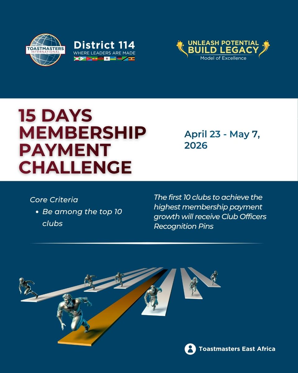 Toastmasters East Africa (District 114) tweet media