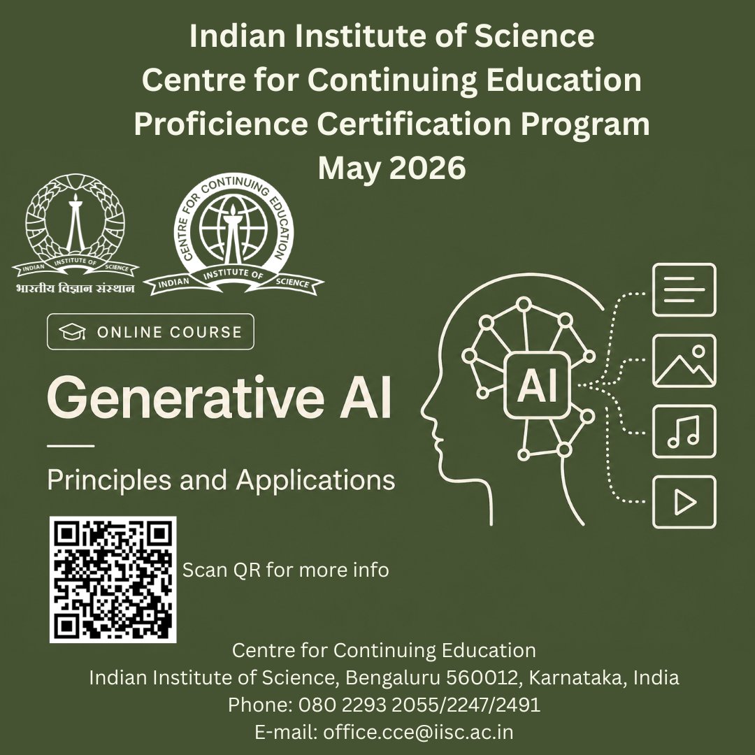 Centre for Continuing Education (CCE), IISc tweet media