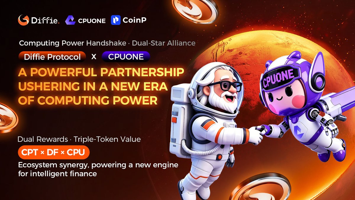 Diffie_protocol's tweet photo. 🚀 DIFFIE × CPUONE
the computing power ecosystem welcomes its most powerful engine

Double the benefits, three currencies resonate—
this isn't simple addition, it's multiplication
#DF #CPUONE #NewEraOfComputingPower https://t.co/2qNBCz4pNQ