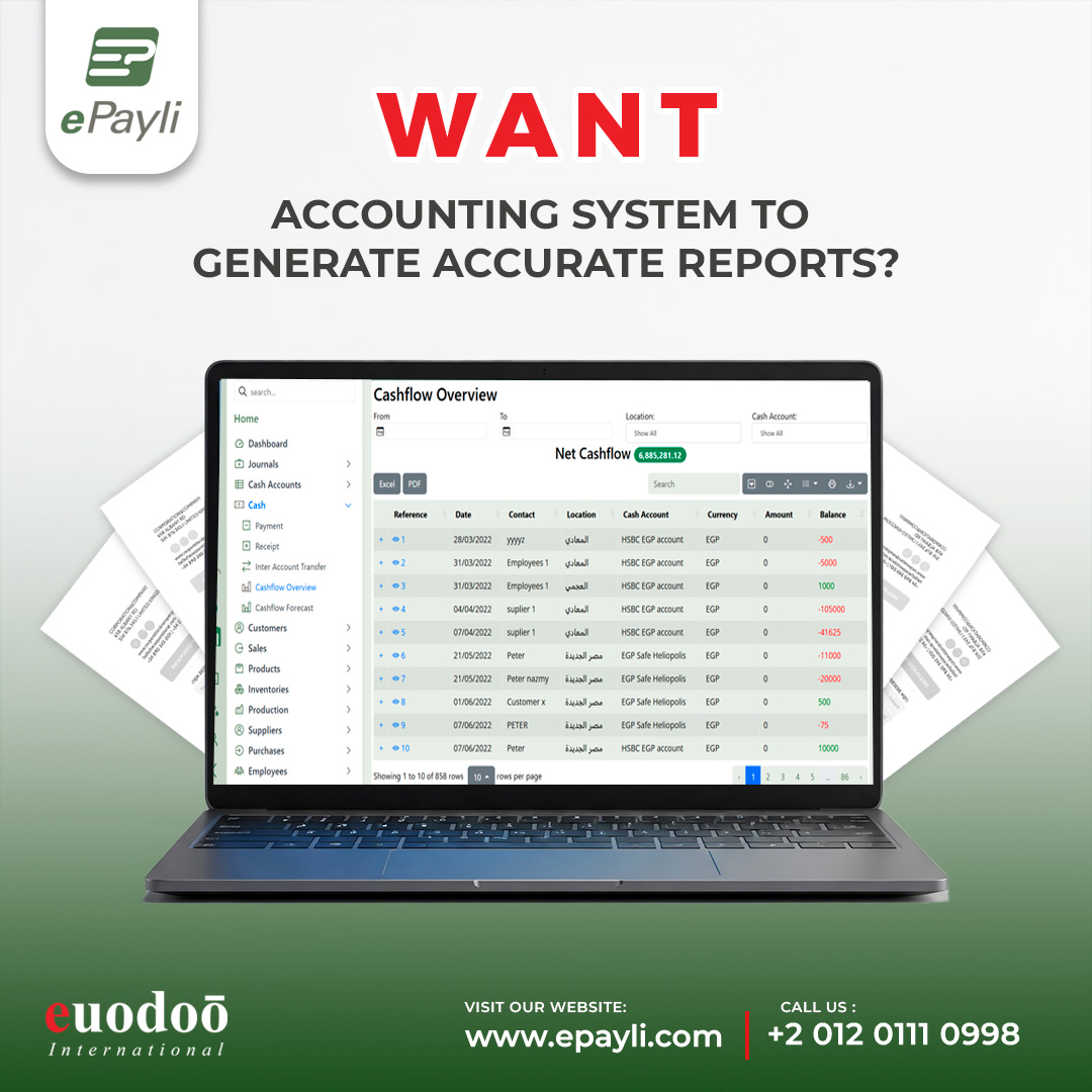 euodooint's tweet photo. 📊Want an accounting system that helps you generate accurate financial reports?
💡ePayli – better ways to prepare financial reports and analyze your accounting data!
✅Real-time reports .
✅Export your data in (PDF, Excel)
✅Clear insights 
📱+201201110998
#Financial #ePayli https://t.co/9PsEG4vOLl