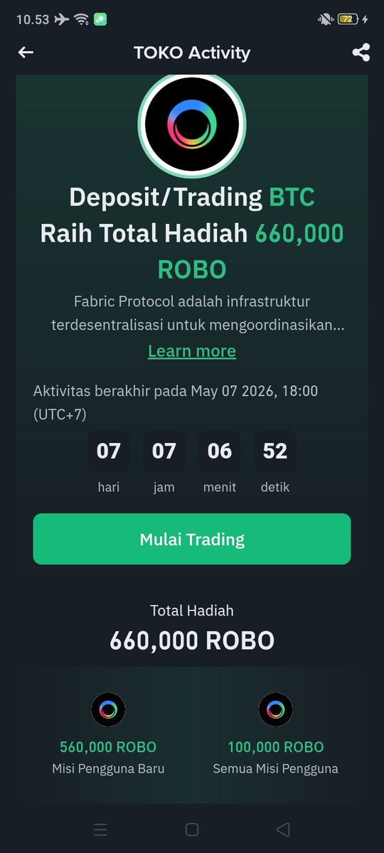 BaneAnda's tweet photo. @Tokocrypto "Sudah ikutan $ROBO Cashback Phase 2! 🚀"

https://t.co/zfVTZhypY9 

gaskuy
@uddinpeak @saya @potret https://t.co/aD35Y2P3HZ