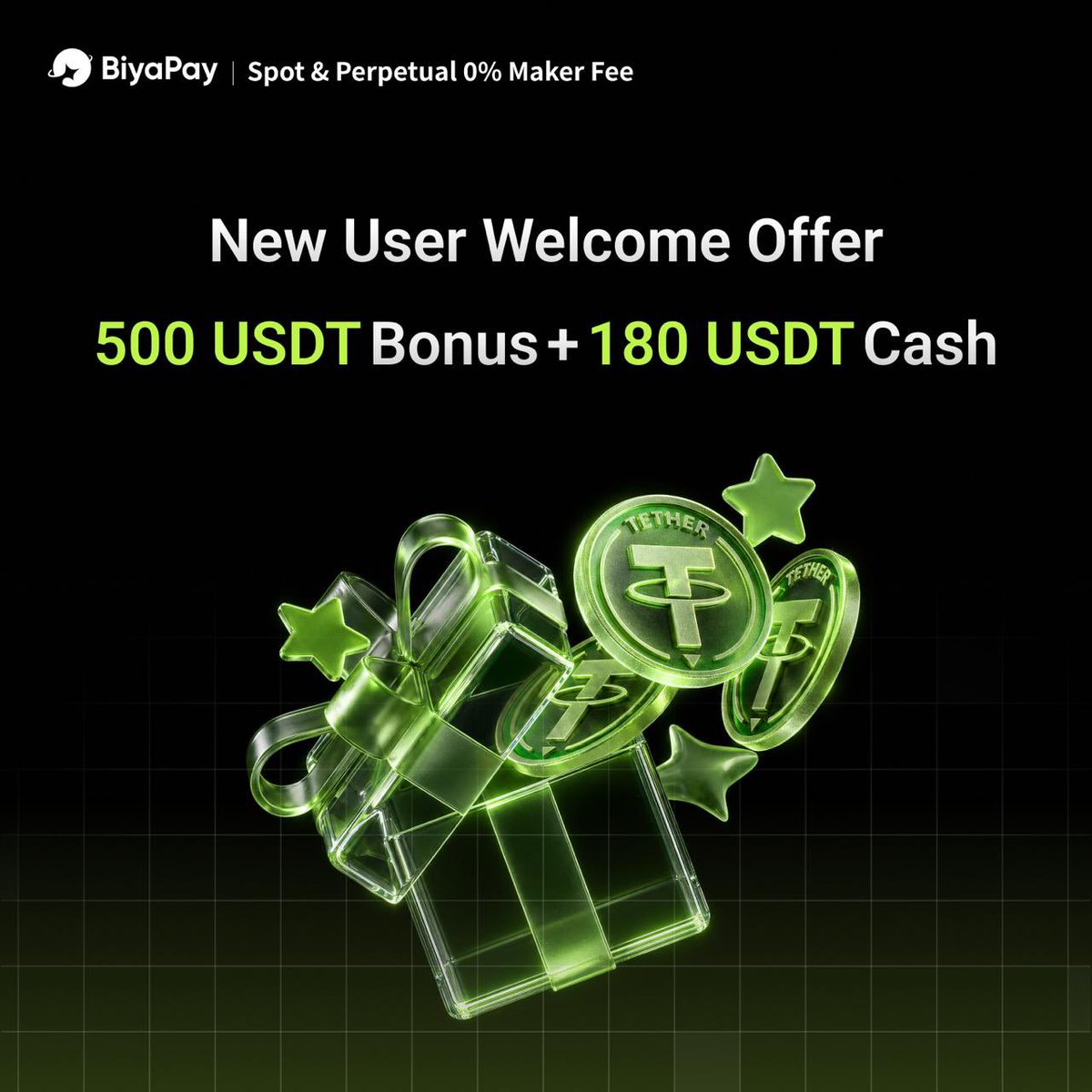 Melinindefi's tweet photo. 🎁 Join BiyaPay’s New User Welcome Gift event

🚀 Complete simple tasks to unlock 500 USDT trial funds, up to 180 USDT in cash rewards, and additional trial bonuses.

✏️Register: REPLACE WITH YOUR REFERRAL LINK
📕 Unlock bonus now: https://t.co/qy8BvC5PKk

🎉 Your first steps on BiyaPay could come with real extra value. 

📣 Don’t watch from the sidelines.

#BiyaPay