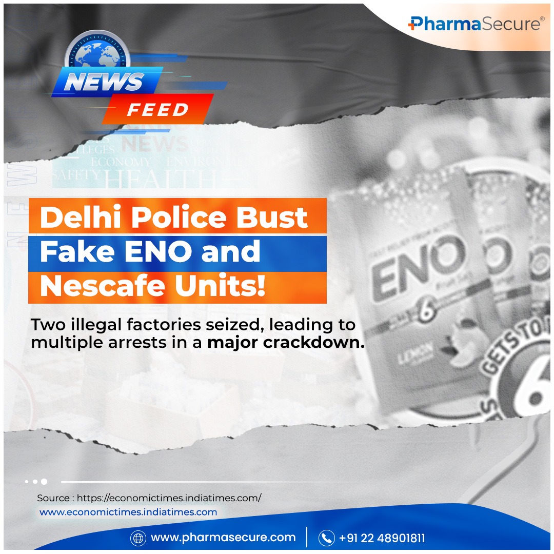 PharmaSecure's tweet photo. Delhi Police busts fake ENO &amp; Nescafé units 👏
Authenticity matters. Stay aware, stay protected.
At PharmaSecure, we drive awareness to fight fakes &amp; protect consumers.

Source link: https://t.co/DF2vZEzqcm

#PharmaSecure #CounterfeitPrevention #ConsumerSafety https://t.co/n90EsskNa9