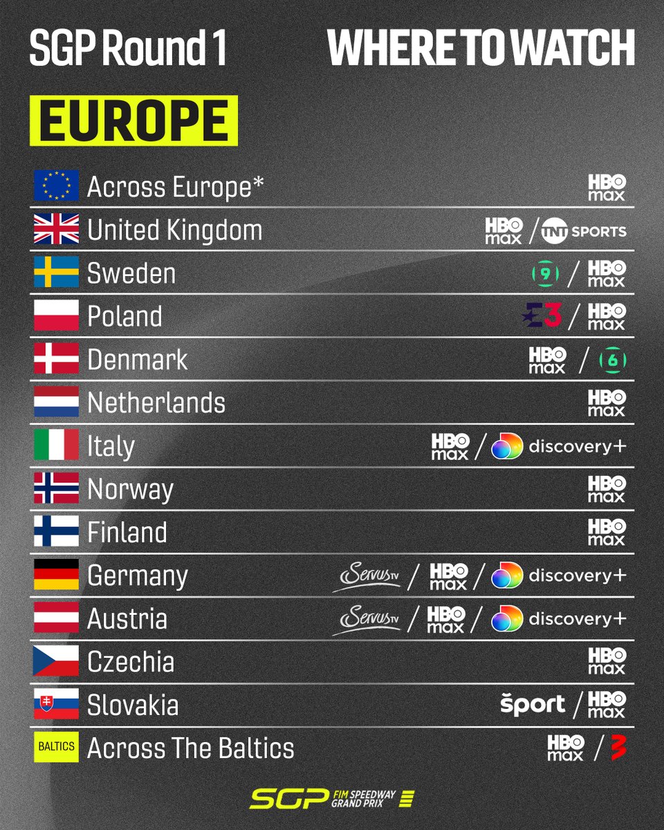 SpeedwayGP's tweet image. Don't miss any of the action 📺

Where you can watch round 1 from this weekend 🌍

fimspeedway.com/news/fim-speed…

#SGP #SWC #GermanSGP