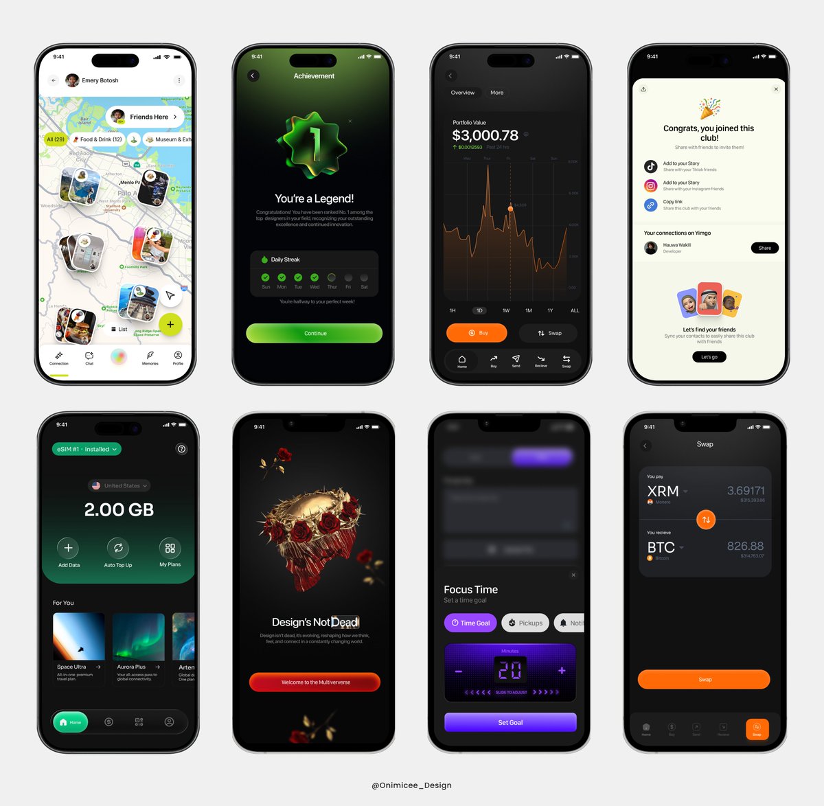 Designs made in April!

If you’re a founder looking for a mobile app or product design that doesn’t just look good, but actually makes sense and converts for your business and users, this might be a good fit.  

Send a DM.