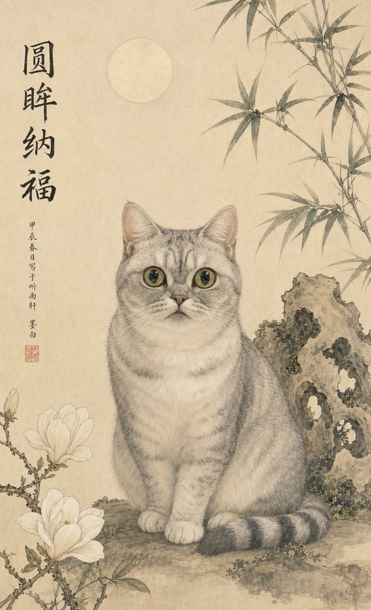 Classical Chinese Pet Portrait