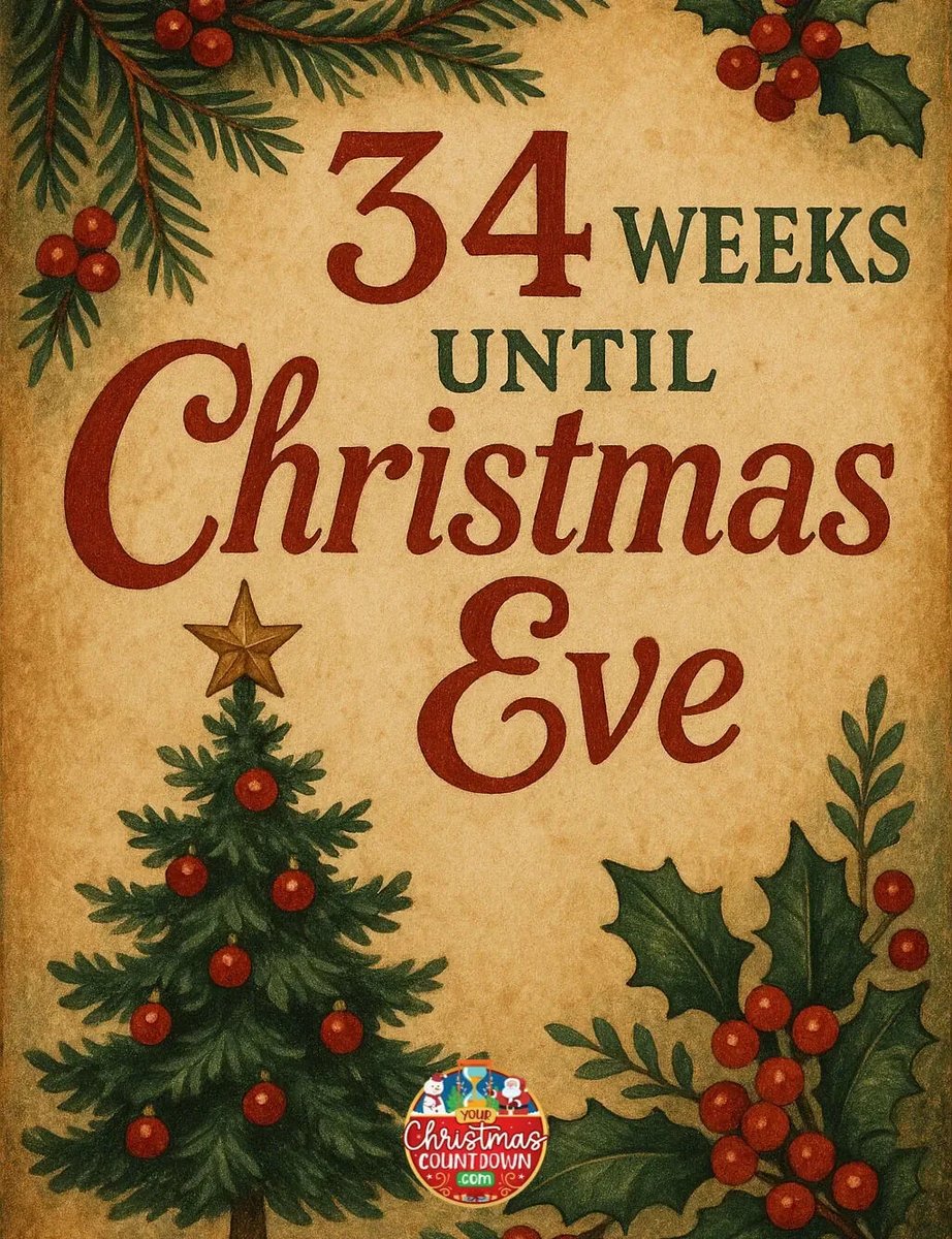 christmas_clock's tweet image. 34 WEEKS UNTIL #CHRISTMAS EVE!
🕒 YourChristmasCountdown.com 🎄🎅