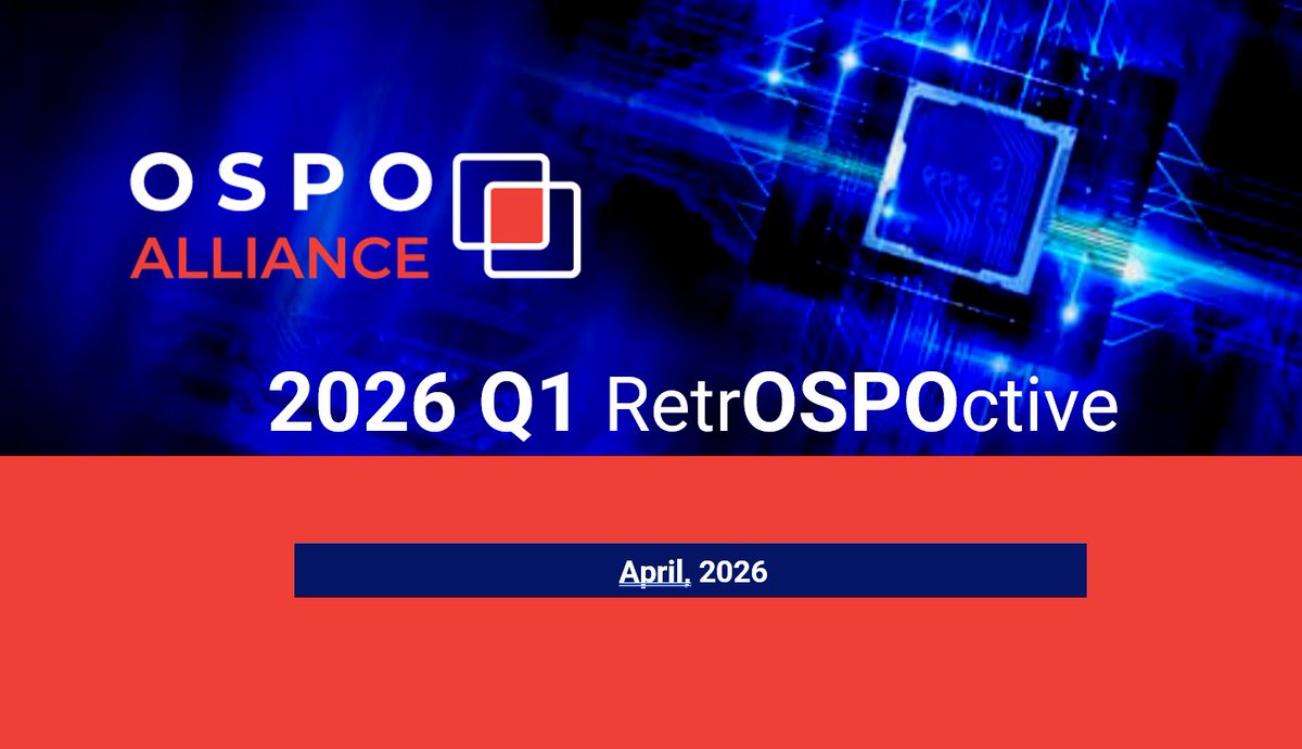 OSPOAlliance's tweet photo. 📣Our quarterly update is available ! 

✍🏼Drop a comment to let us know how we do in meeting your expectations

https://t.co/CPv6gamnN7 https://t.co/54TKRQnLt5