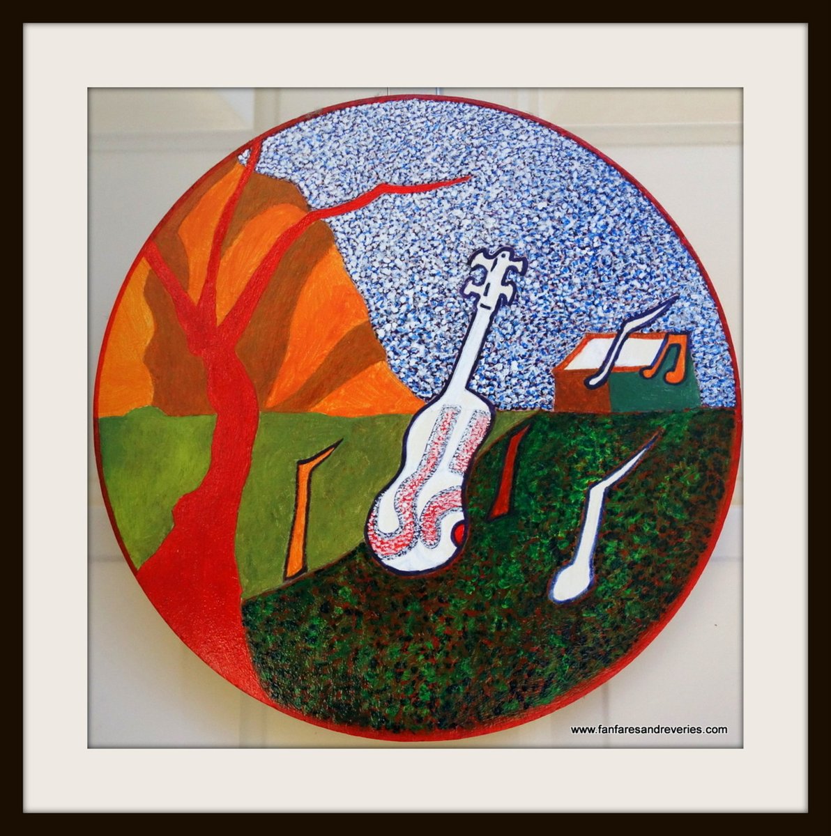 Mesa_Artist's tweet image. In praise of the string orchestra, acrylics on wood.  #art #painting #orchestra #strings #sound #imagination #notes #violin #cello #bass 🎨👨‍🎨🖌️🎵🎻🎼🌳