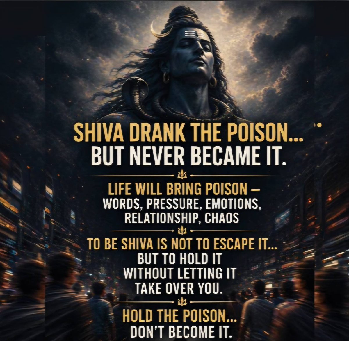 NewsinfoUpts's tweet image. There's a great life lesson in the story of Sagar Manthan in which God Shiv ji drank the Poison.

#ShibJi श्री हरि भगवान नरसिंह दादा साहेब फाल्के चतुर्थ अवतार #LifeLessons #Motivational