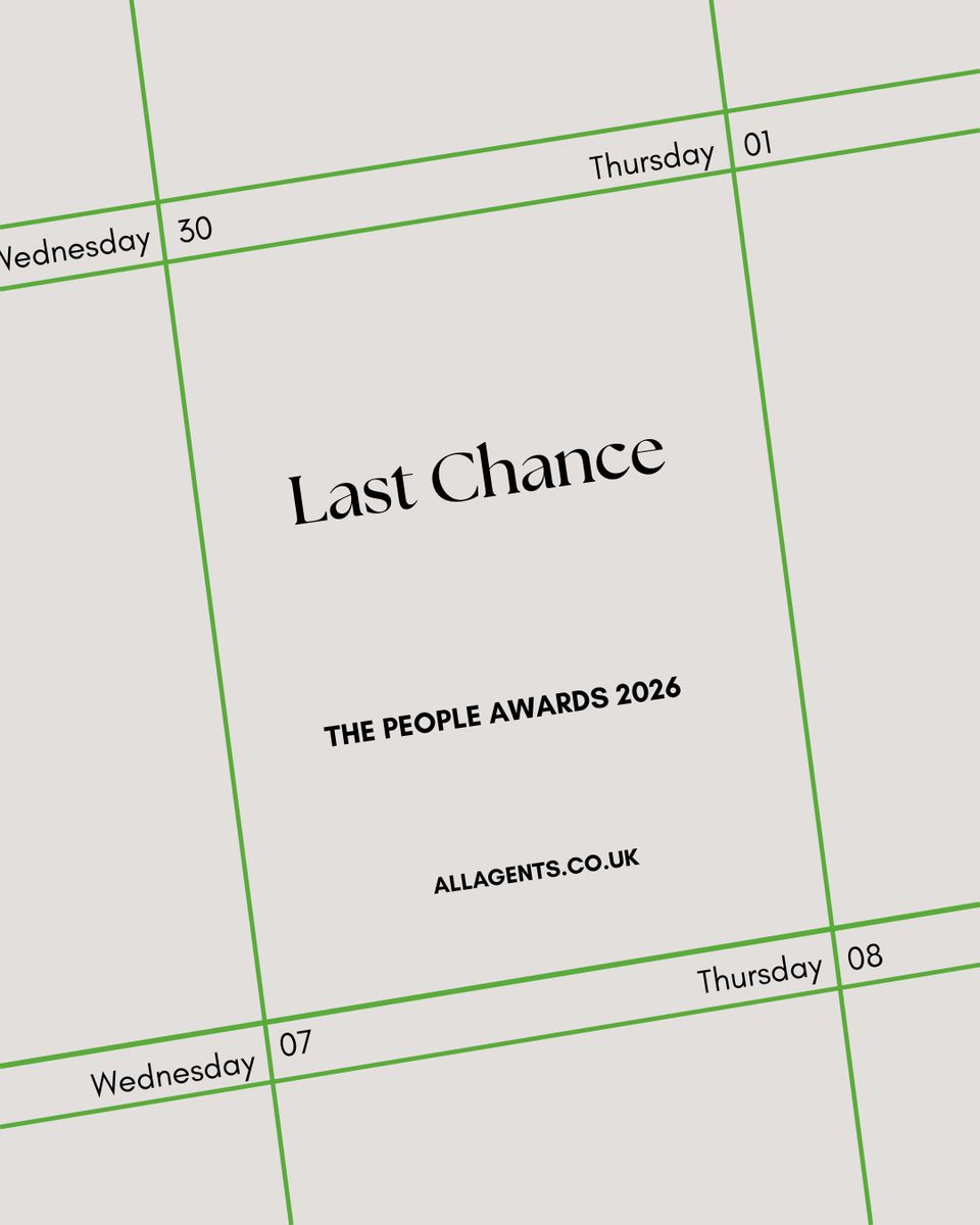 allagentsuk's tweet image. 📢 Last chance to get your reviews that will count for the 2026 People Awards 🏆

Make sure staff members are tagged in reviews⭐⭐⭐⭐⭐

#allagents #allagentsawards #reviews