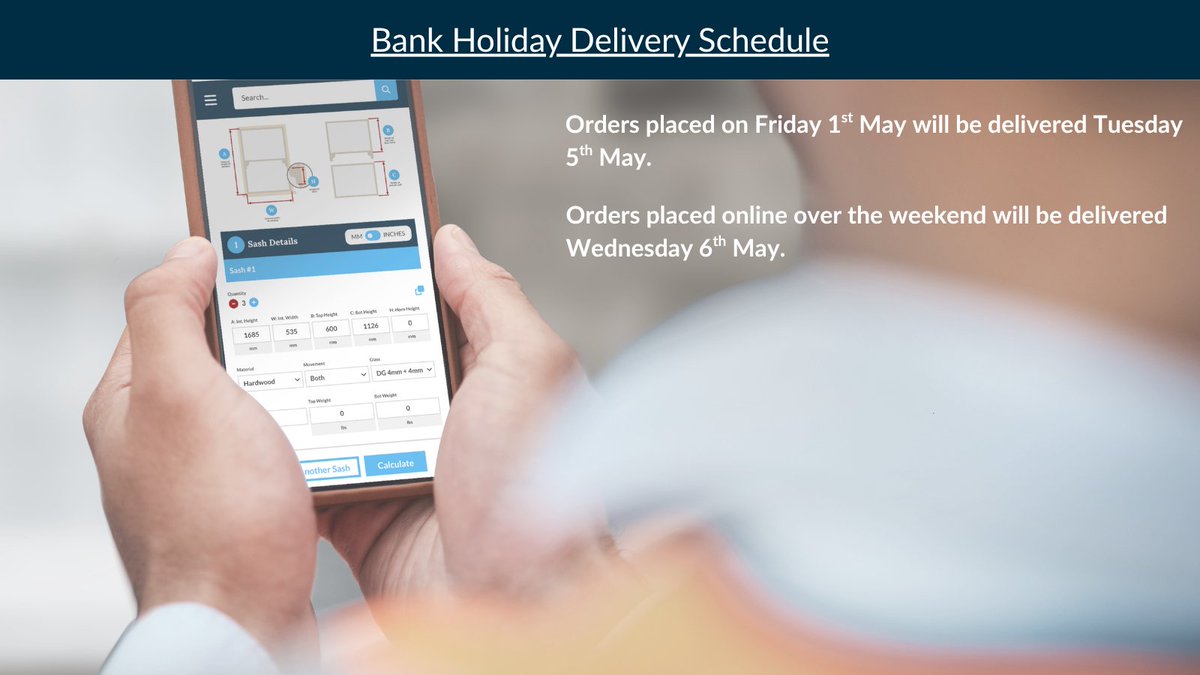 mightonproducts's tweet photo. Bank Holiday reminder 
Order by Thursday for delivery before the weekend.
Friday orders arrive Tuesday, weekend orders Wednesday. 🚚
#BankHoliday #DeliveryNotice https://t.co/KDJmVeZIRP