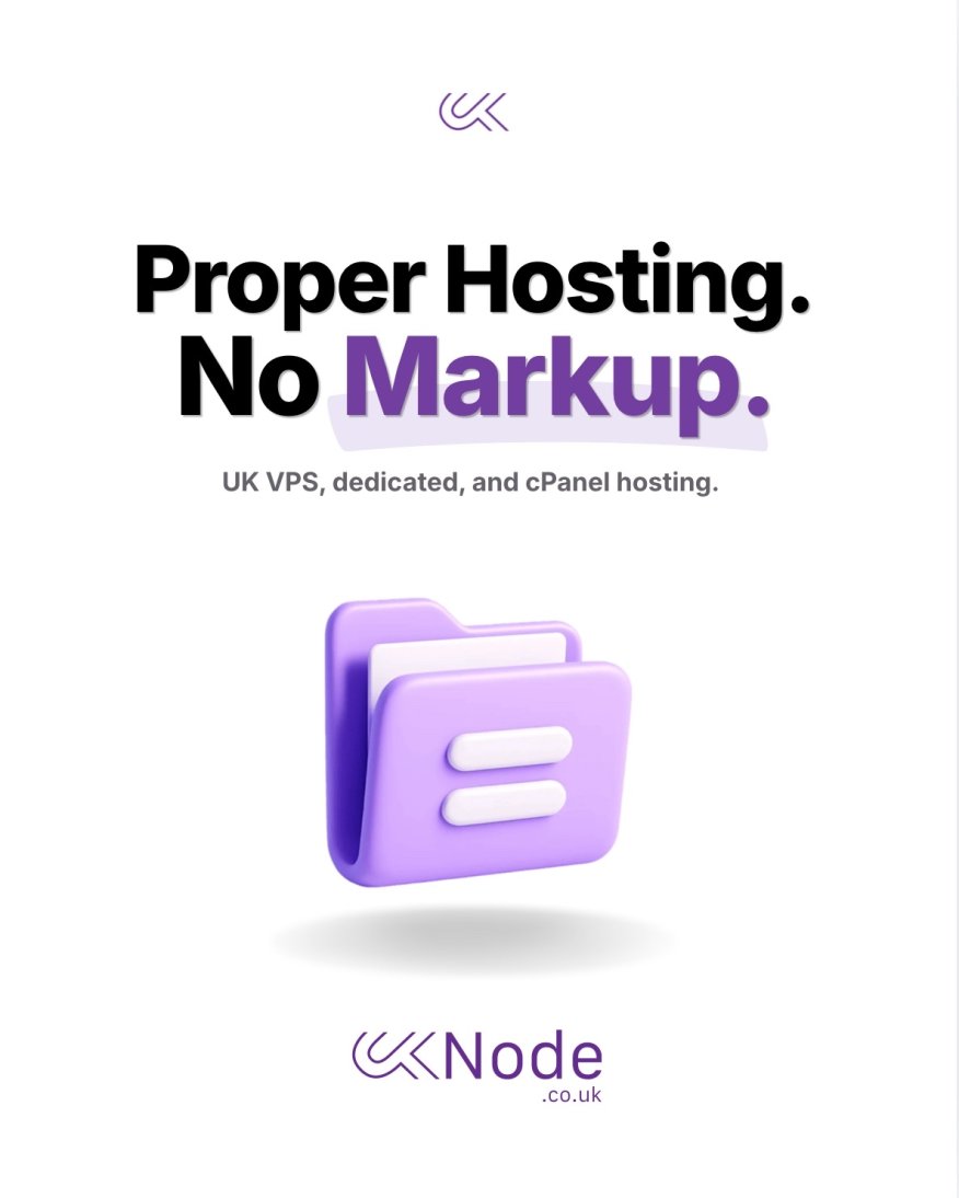 uknodeltd's tweet photo. Proper Hosting. No Markup.
UK VPS, dedicated, and cPanel hosting.

#VPS #VPSHosting #DedicatedServers #Networking #Infrastructure #UKNode https://t.co/EHfQkBQYdz