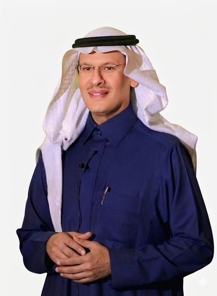 الأمير عبدالعزيز بن سلمان،
 وزير الطاقة وعرّابُ طاقةِ العالم،
حضورٌ يُقرأ من أثره لا من اسمه،
فيصوغ القرار بميزان الحكمة،
فإذا تحرّك تنصتُ له الأسواق،
وتُعادُ صياغةُ موازين العالم.
#السعودية_العظمى