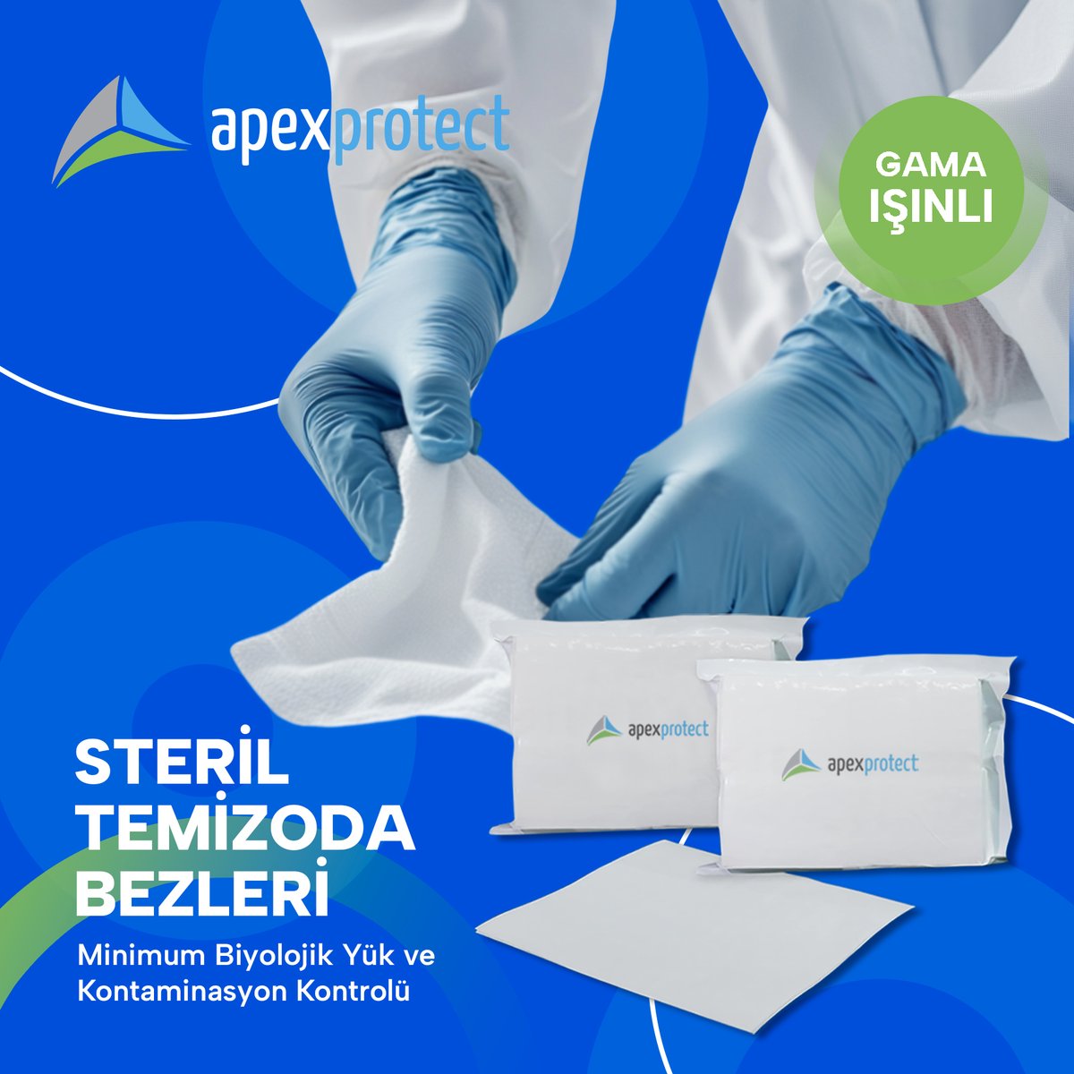 ApexProtect's tweet image. Temizodanız steril bez kullanımını gerektiriyor mu? Eğer cevabınız evet ise temizodalarınızda kontaminasyon riskini güçlü biçimde önleyen gama ışınlı kuru temizoda bez çeşitlerimize göz atın.#cleanrooms #pharmaceutical #medicaldevice #cleanroomwipes #drycleanroomwipes