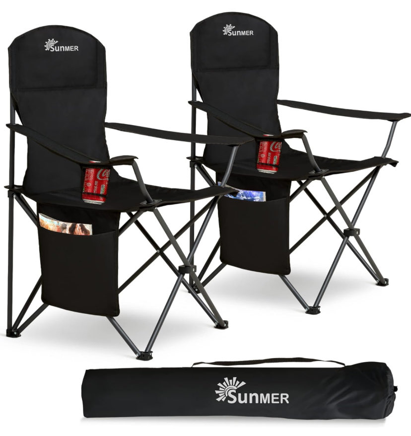 These SUNMER Camping Chairs are the ideal way to soak up the summer sun when the weather gets warmer. Featuring a handy drink holder and magazine pocket, these chairs are ideal for sitting back and relaxing.

Get here 👉🏼  amzn.to/4ulbvUh (Amazon)