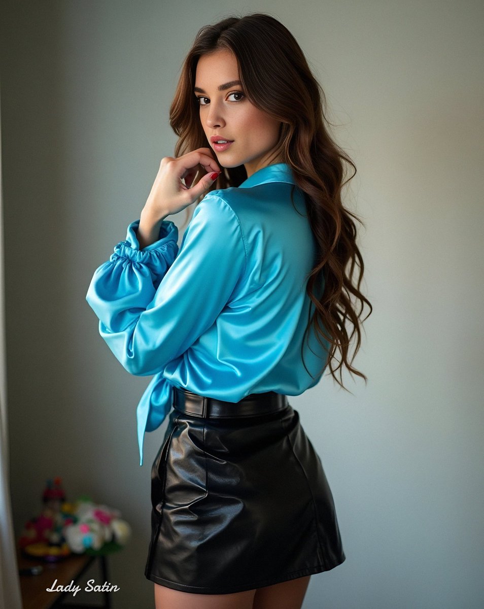 dominawsatynie1's tweet image. Good morning I wish you all a nice Thursday 
#Satin #Blue #Blouse