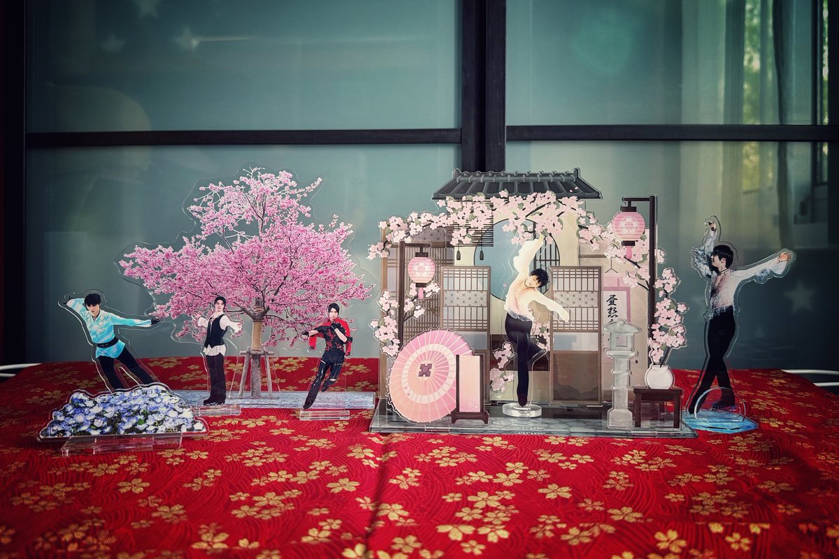 ゆづ桜🌸アクスタ+fukuyaアクリルジオラマ 桜🌸+ゆづ🥰アクスタ=相性