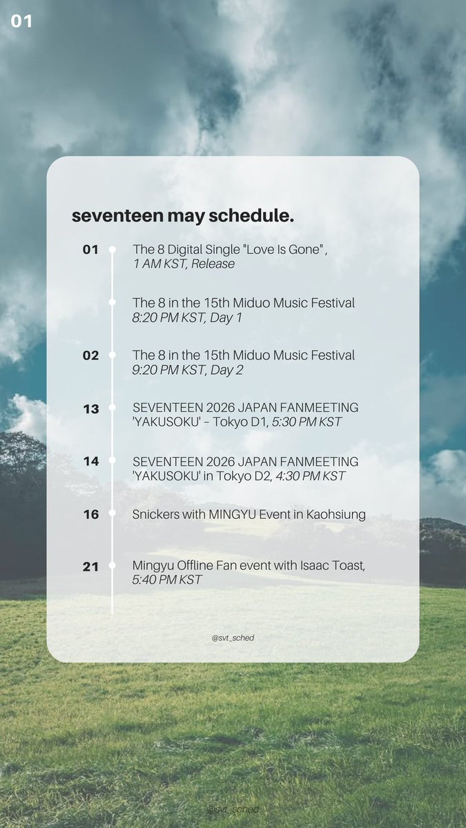 SEVENTEEN SCHEDULE 🌙❄️🎼 tweet media