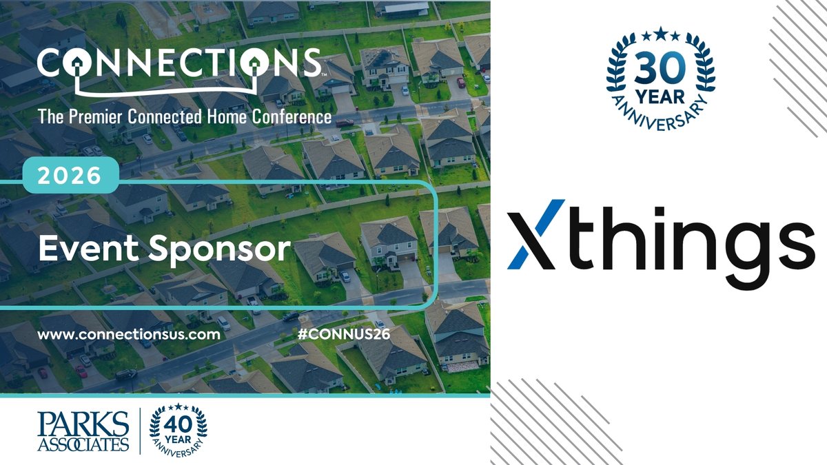 ParksAssociates's tweet image. We are pleased to welcome @XthingsGroup as an Event Sponsor for #CONNUS26!
Xthings is advancing Physical #AI for the #connectedhome, unifying identity, perception, &amp;amp; control across #smartdevices &amp;amp; edge systems.
Join us May 5-7!
Learn more: tinyurl.com/4b96epu5
#IoT #Xthings