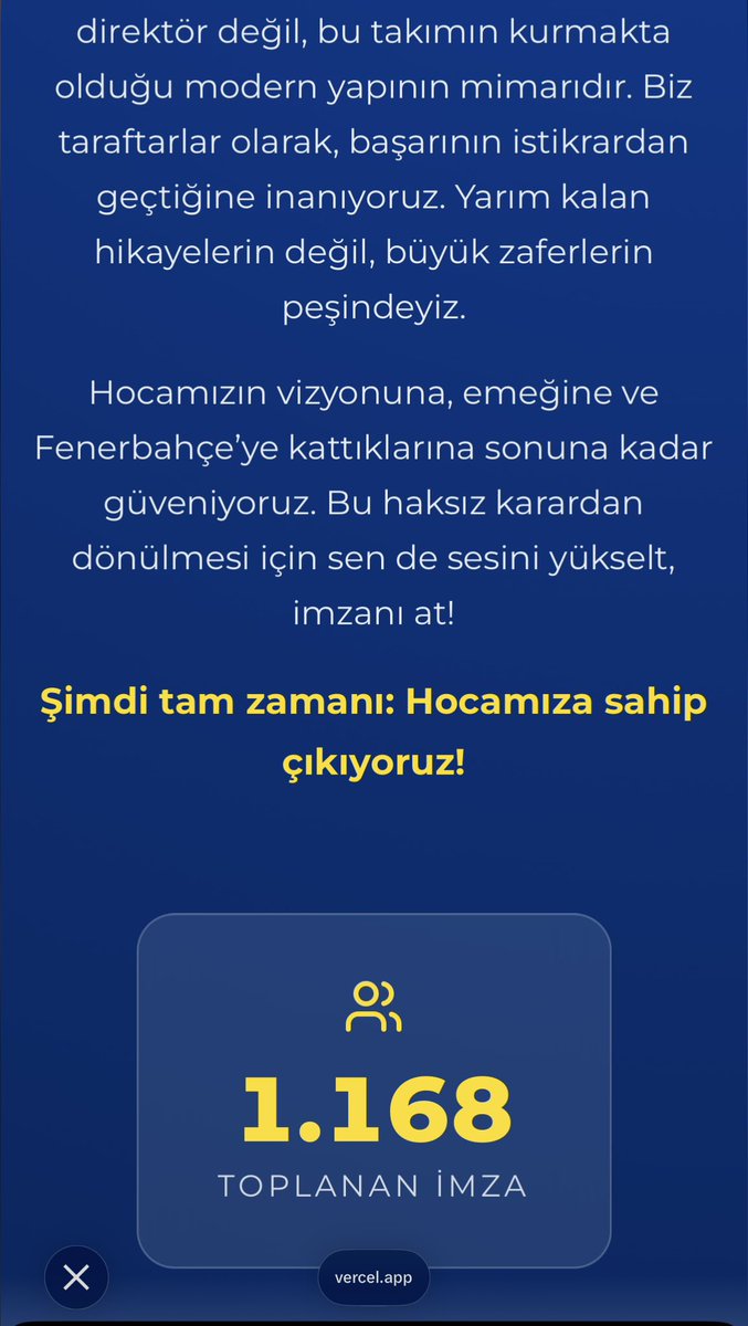 fenerbahcedt's tweet photo. Domenico Tedesco’nun ayrılığının ardından taraftarlar imza kampanyası başlattı.

“Tedesco’yu getiren başkan olacak”

Hocamız sadece teknik direktör değil, bizim umudumuzdu. 

Bu hikâye yarım kalmasın!

🔗 İmza ver: https://t.co/n0lBZG5uLo

Kalbinde Fenerbahçe varsa imzanı at! https://t.co/5hB8eB4lUY