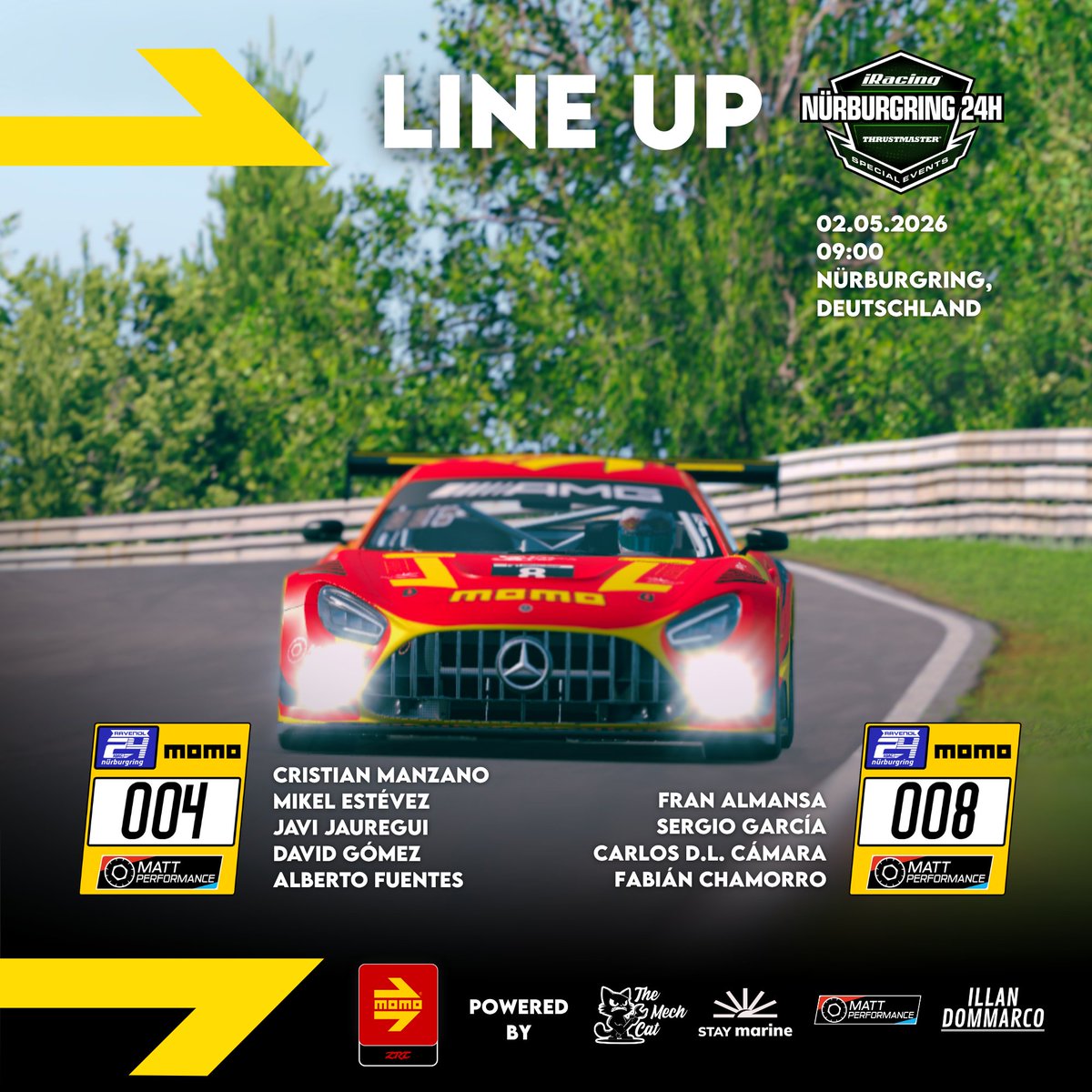 zrt_momo's tweet photo. RACE WEEKEND!
Este año tenemos 2 coches para Nürburgring?
Quién terminará mejor este fin de semana? 👀
Y tú, corres este año? Enseña tu equipo 😎 https://t.co/T4AjUpnUmV
