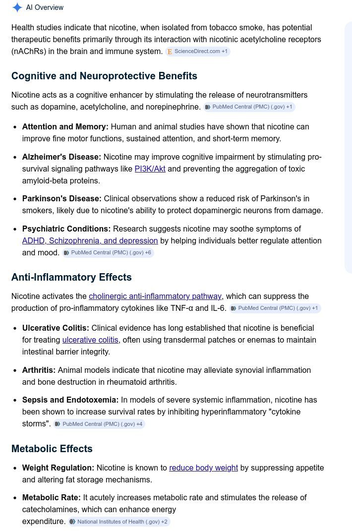itellsya's tweet image. Indeed. And there's probably no need for the aspirin (although maybe!).

#nicotine #smoking #vaping #tobacco #nootropic #carnivore #keto