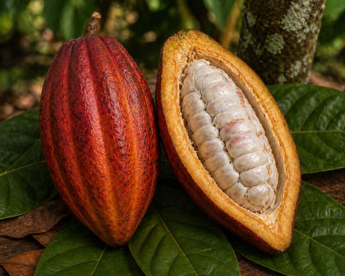 oliwonmatinik's tweet image. 🍫 Le saviez-vous ? 
La Theobroma cacao, dont est issu le chocolat, signifie littéralement… “nourriture des dieux” ✨En Martinique, le cacao était déjà cultivé dès le XVIIᵉ siècle et faisait partie des richesses agricoles de l’île. 
#LeSaviezVous #Martinique #Cacao