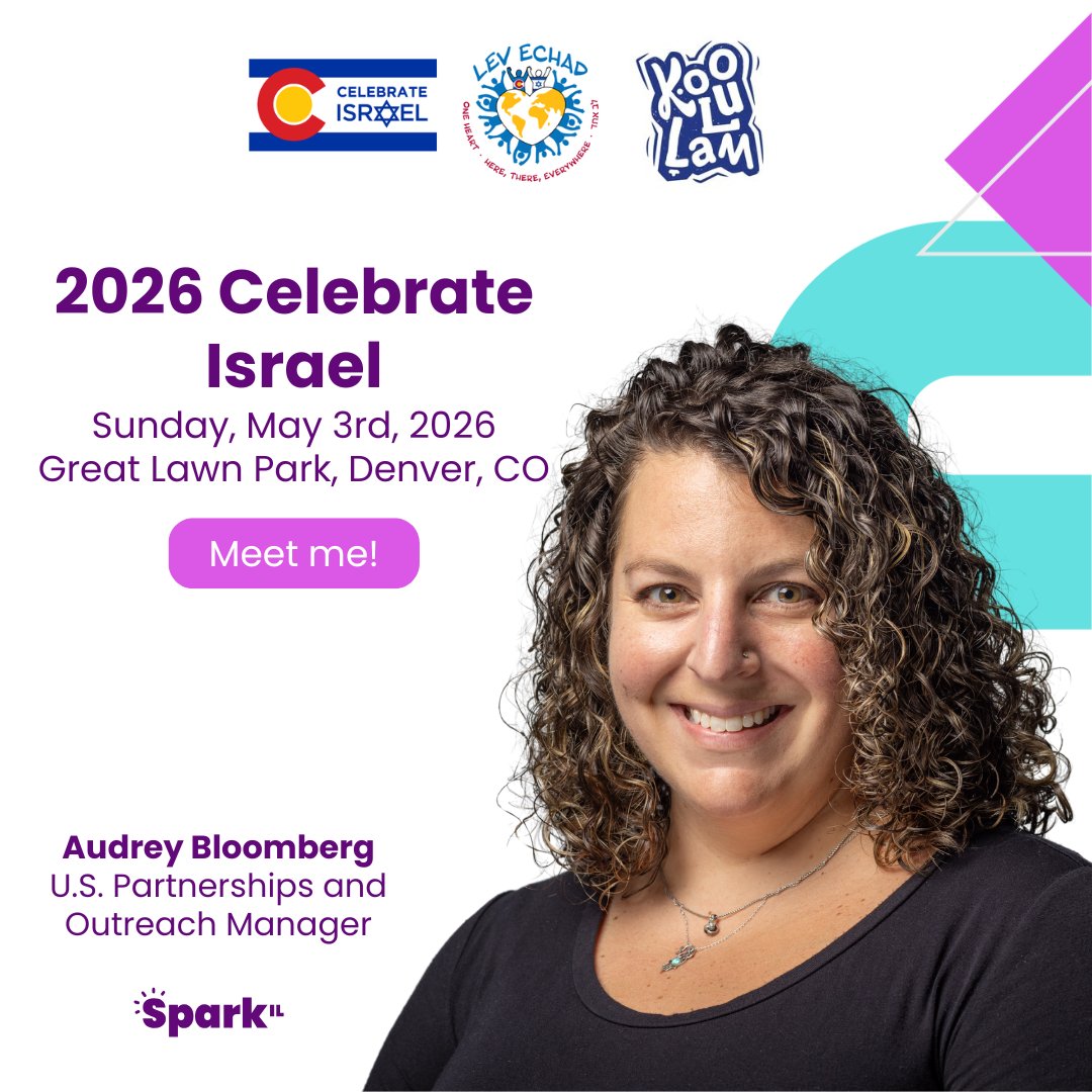 SparkIL_'s tweet photo. We’re Denver‑bound for #CelebrateIsrael. 
SparkIL teams up with educators, synagogues, and Jewish orgs to bring Israel to life through real stories and hands‑on experiences. Heading there too? Reach out to Audrey: AudreyB@sparkil.org.
@JEWISHco https://t.co/T8S9tTm86h