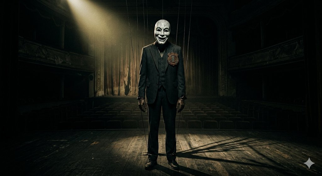 G34RnUnj2a83832's tweet image. Behind the suit,
a rusted badge,
a smiling mask.

Hung by threads,
a marionette
dancing on stage.

It’s the limit.
Cut
the strings.

#DarkPoetry #Marionette #Unbound #SilentCollapse