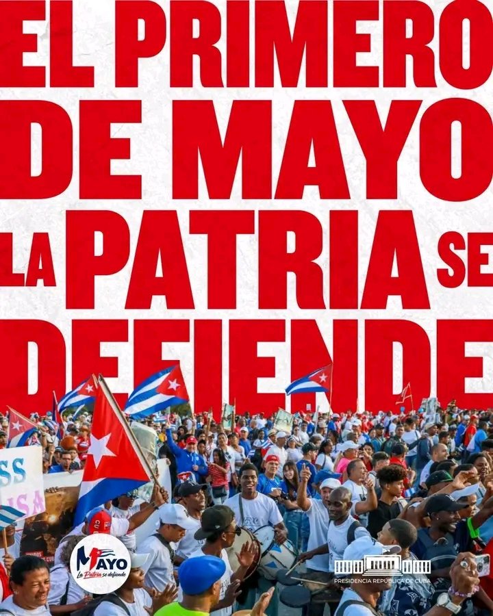 Viva el #1Mayo Día Internacional de los Trabajadores. en #Cuba #LaPatriaSeDefiende #SanctiSpíritusEnMarcha. Todos al desfile.<a href="/PartidoPCC/">Partido Comunista de Cuba</a> <a href="/DiazCanelB/">Miguel Díaz-Canel Bermúdez</a> <a href="/DrRobertoMOjeda/">Dr. Roberto Morales Ojeda</a> <a href="/DeivyPrezMartn1/">Deivy Pérez Martín</a> <a href="/EkaterinaGowen/">Ekaterina Gowen Dickinson</a> <a href="/JulioLu36970211/">Julio Luis</a> <a href="/CTC_ProvinciaSS/">CTC Provincial Sancti Spíritus</a>.