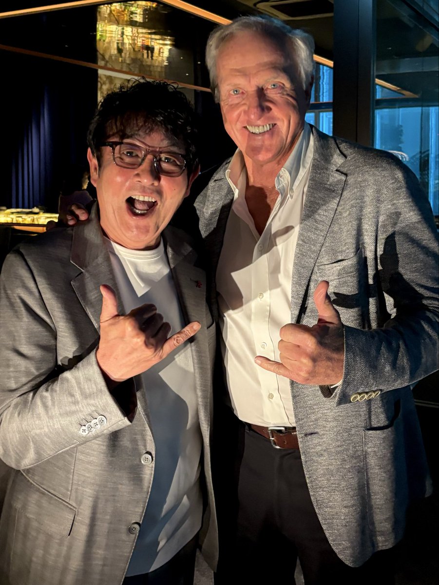 61歳になりまして🫨
1週間が経ちました。
お祝いのコメント
皆様　有難う御座いました🎵
なんと！グレッグノーマン氏🏌️‍♂️
に遭遇😀