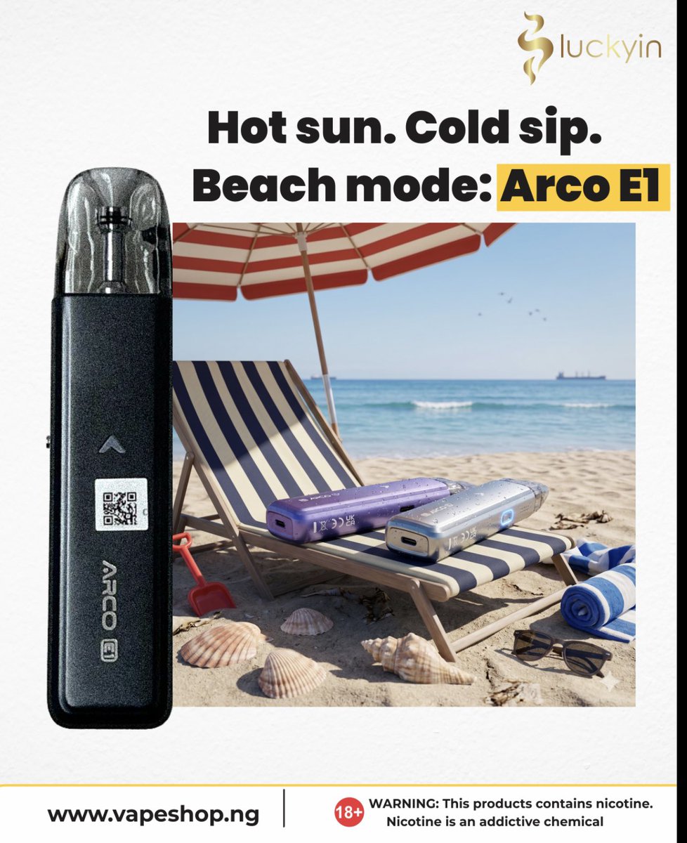 luckyinltd's tweet photo. Beach days and quiet moments
Arco E1 just belongs there
Click the link in bio
#luckyltd #vapeng #beachmode https://t.co/vjZtCd5svS