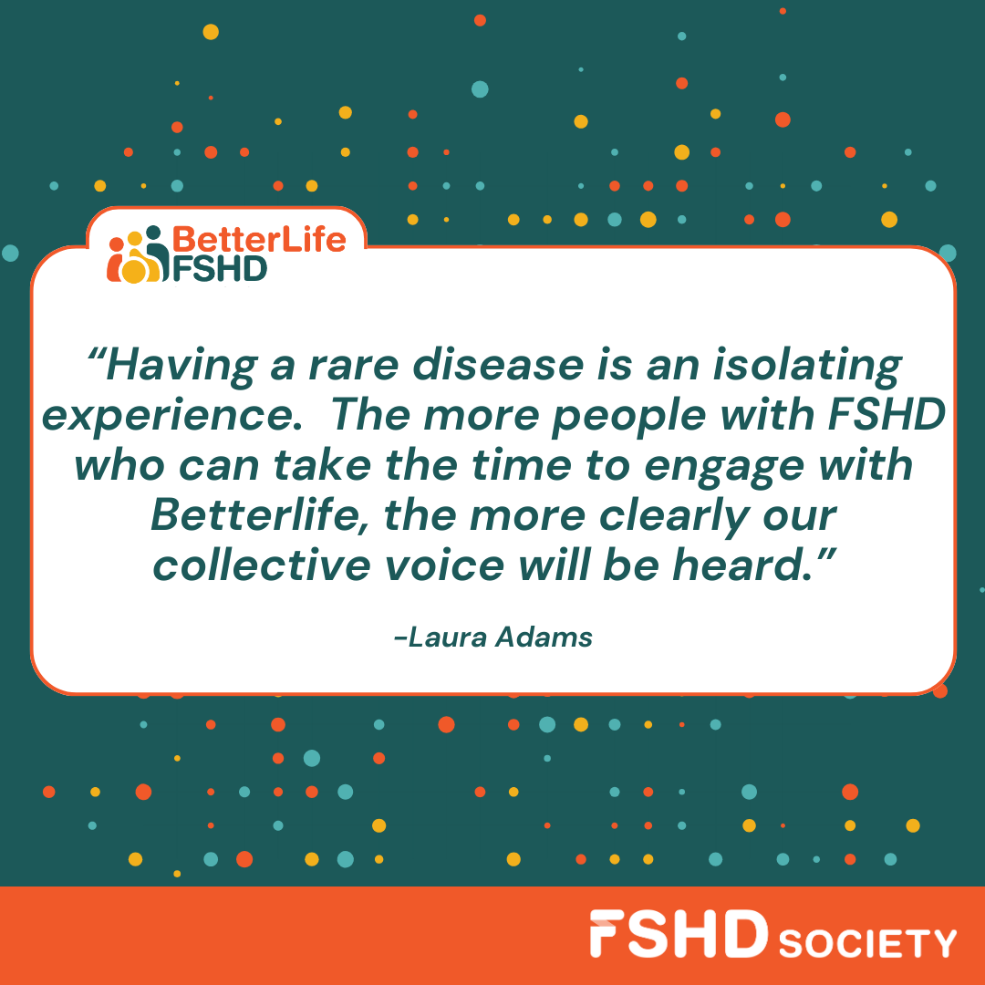 FSHDSociety's tweet photo. "There are not many places where you find understanding of the disease progression peculiarities. #BetterLifeFSHD feels like a place that understands, shares, curates, listens &amp; is contributing to the momentum FSHD is experiencing."

Join today: https://t.co/tZX9jabyPy

#FSHD https://t.co/abiqgj0QgS