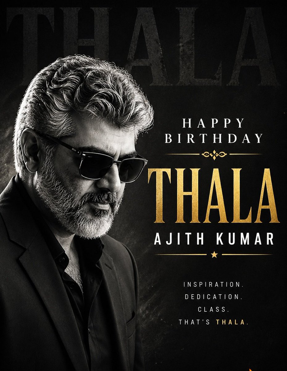 TFC_mass's tweet photo. From passion to power, from style to simplicity - you are everything we admire 🔥

HAPPY BIRTHDAY THALA AJITH KUMAR ❤️

#HBDAjithKumar #AjithKumar #AK https://t.co/R76RMpjmKy
