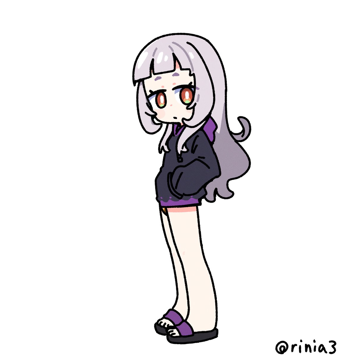 紫咲シオン 「」|honmirinのイラスト