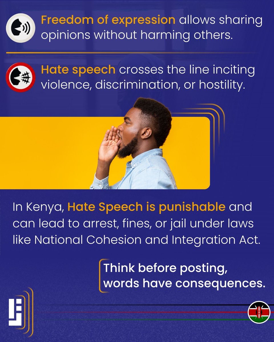 JamiiForums_KE's tweet photo. Online tensions are rising after the Directorate of Criminal Investigations (DCI) arrested a suspect linked to a viral video alleged to contain hate speech.

The DCI said detectives reviewed the video and found language likely to incite hatred and undermine national unity. The suspect is in custody awaiting court.

Read more https://t.co/0CeeW0te9N