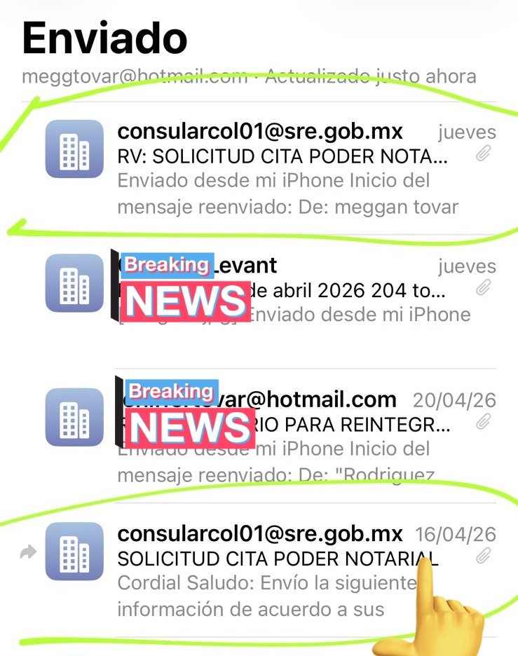 JenifferTQ's tweet photo. @EmbaMexCol Buenos días! Envié hace 15 días una solicitud de cita para realizar un poder notarial y no me han dado respuesta. Me podría colaborar? https://t.co/qw09YFZvSk