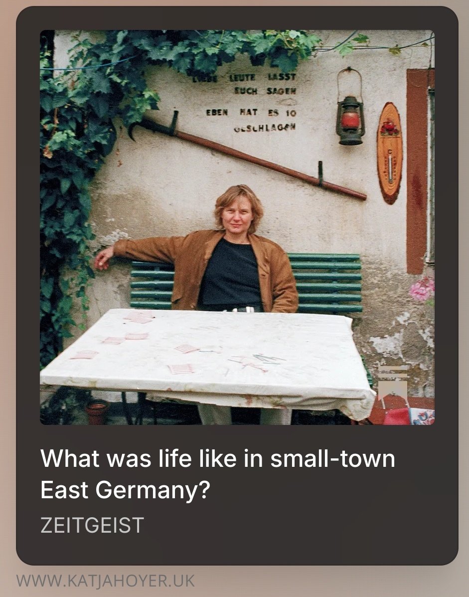 Cordia Schlegelmilch's family left the GDR in the 50s as her father didn't want to be a judge in a system of show trials and death penalties. In 1990, she returned East to find out about the life she might have led.
Her fascinating findings in ZEITGEIST👇
katjahoyer.uk/p/what-was-lif…
