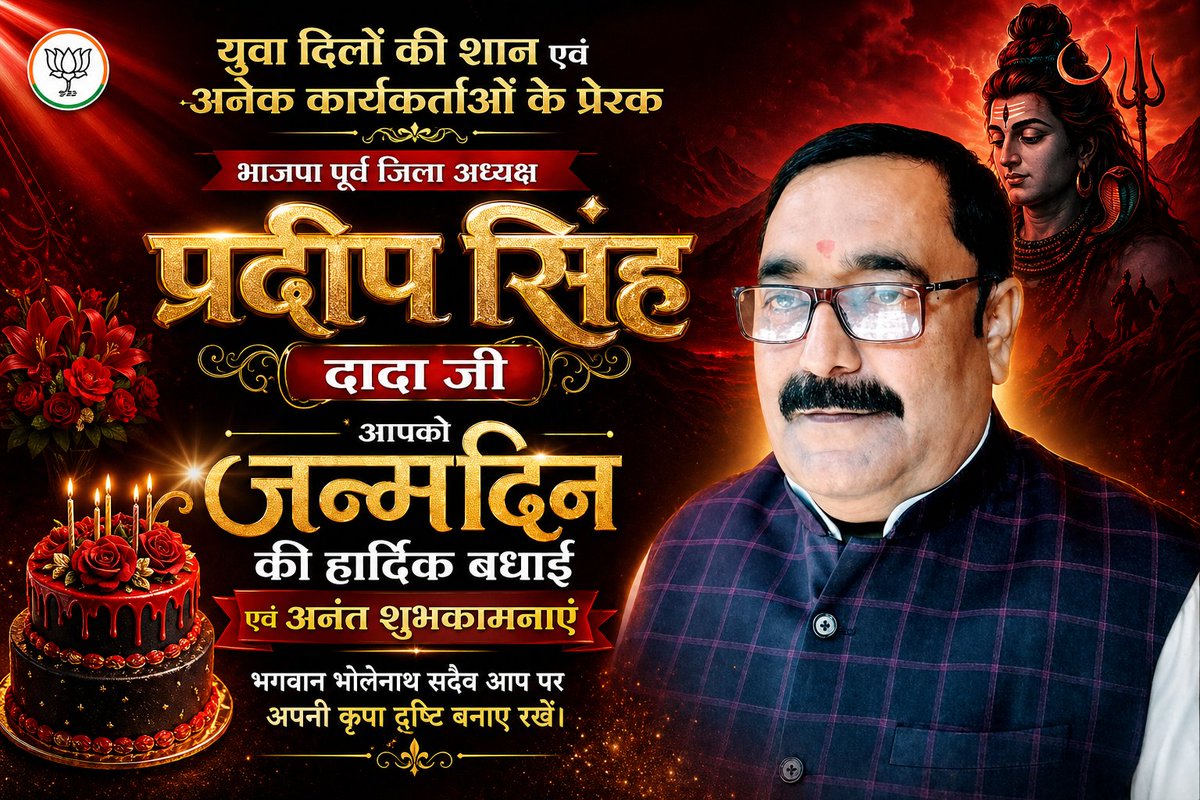 Nikhilpandeyblp's tweet photo. भारतीय जनता पार्टी बलरामपुर के यशस्वी एवं अति ऊर्जावान पूर्व जिला अध्यक्ष आदरणीय प्रदीप सिंह दादा जी आपको जन्मदिन की हार्दिक बधाई एवं  अनंत शुभकामनाएं ।
 ईश्वर से आपके उत्तम स्वास्थ्य एवं दीर्घायु जीवन की मंगलकामनाएं करता हूँ..!!
 @PaltuRam @Bjp4BalrampurUp @bjp4pradeepblp https://t.co/kLYYCM9rJu