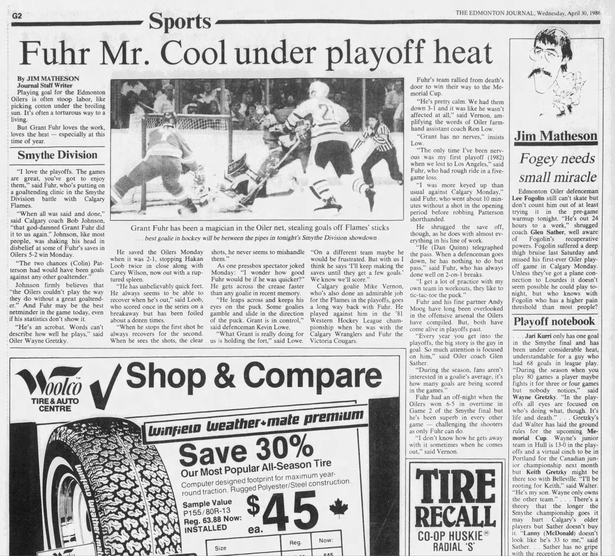 1986 Oilers Day by Day tweet media