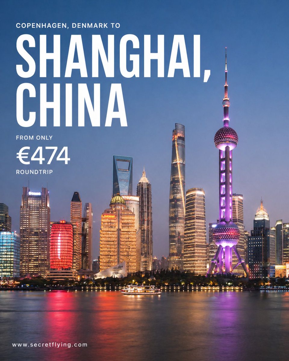 SecretFlying's tweet image. #Copenhagen, Denmark to Shanghai, China for only €474 roundtrip with Etihad Airways #Travel

secretflying.com/posts/copenhag…